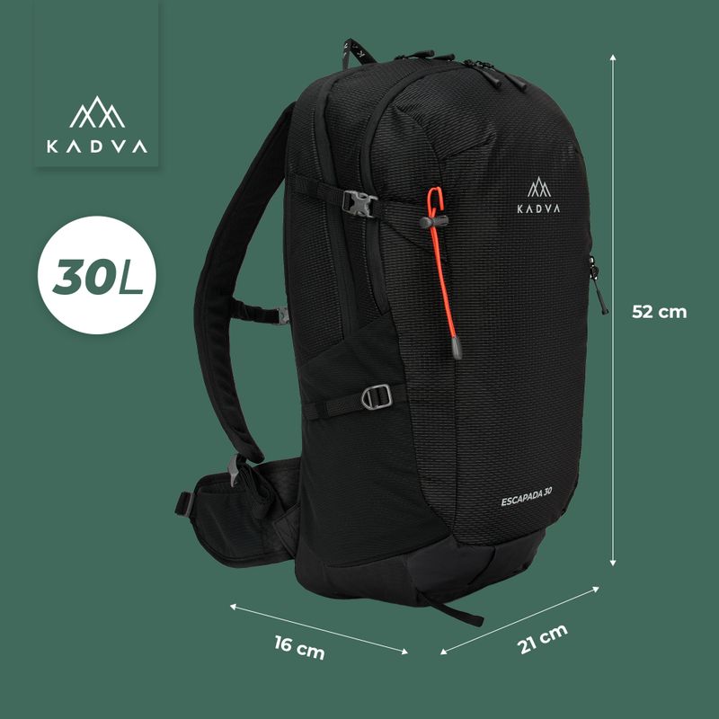 KADVA Escapada 30 l túra hátizsák fekete 24