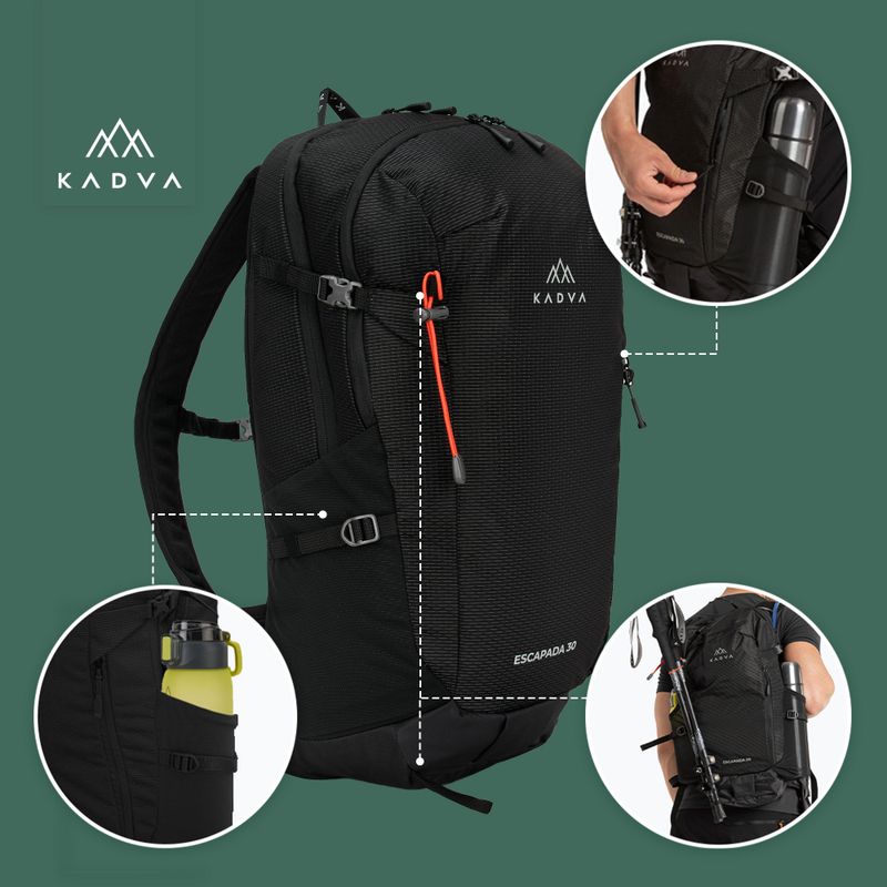 KADVA Escapada 30 l fekete túrahátizsák 25