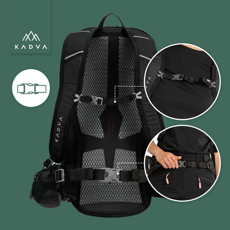 KADVA Escapada 30 l fekete túrahátizsák 27