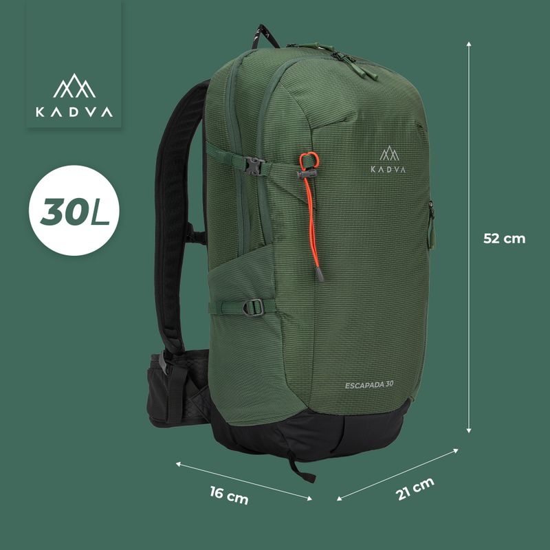 KADVA Escapada 30 l zöld túrahátizsák 28