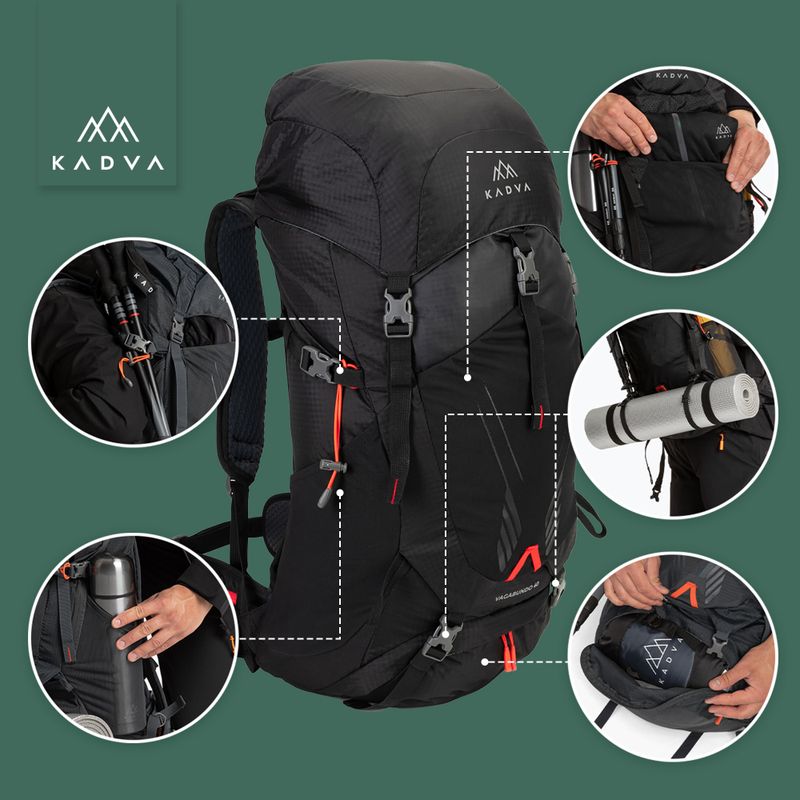 KADVA Vagabundo 40 l fekete túrahátizsák 24