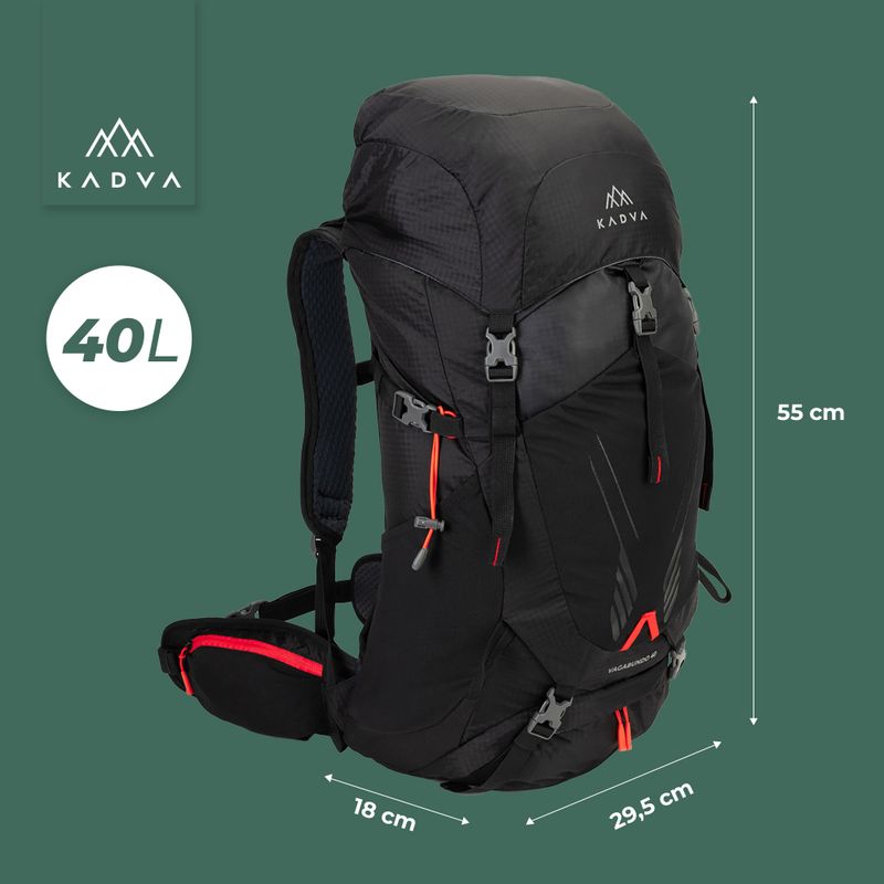 KADVA Vagabundo 40 l fekete túrahátizsák 25