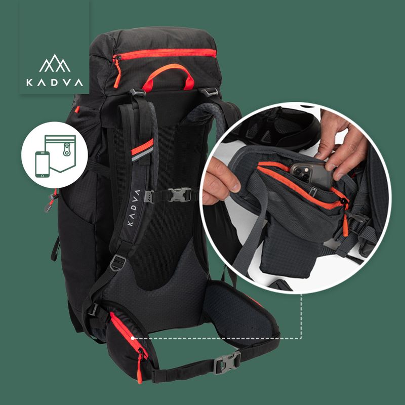 KADVA Vagabundo hátizsák 40 l fekete 26