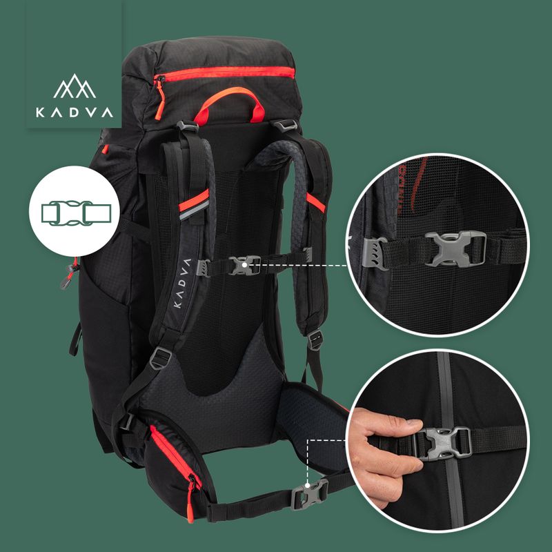KADVA Vagabundo hátizsák 40 l fekete 28