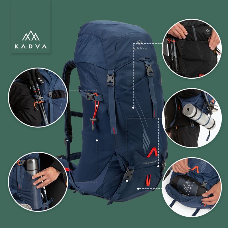 KADVA Vagabundo hátizsák 40 l kék 25