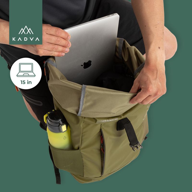 KADVA Companion 20 l khaki színű városi hátizsák 20