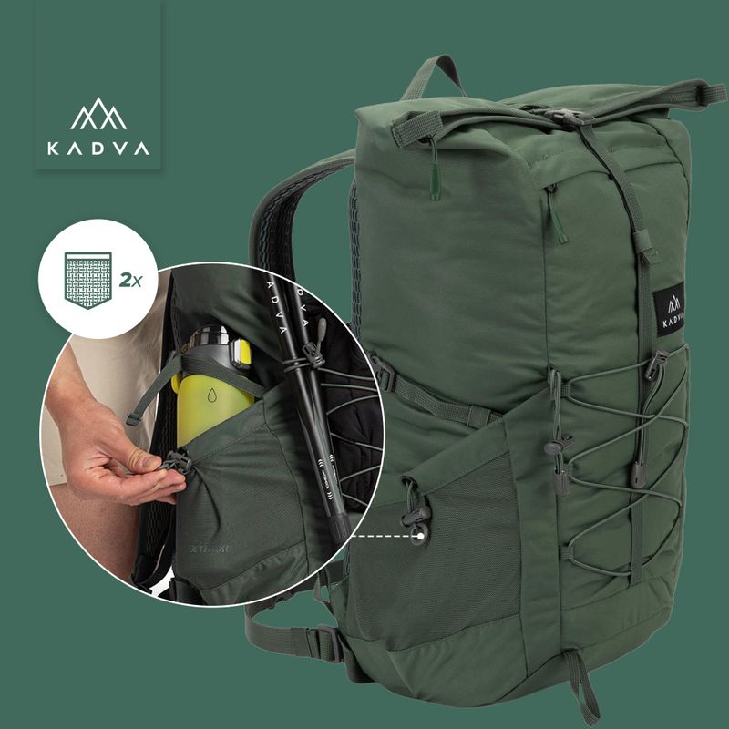 KADVA CityQuest 22 l zöld városi hátizsák 21