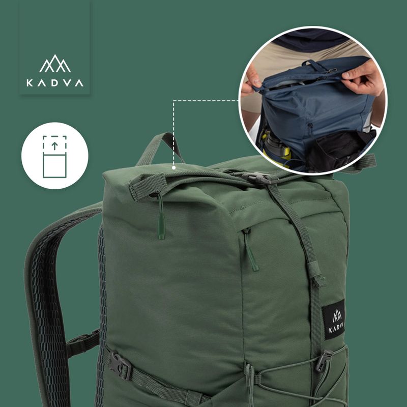 KADVA CityQuest városi hátizsák 22 l zöld 23