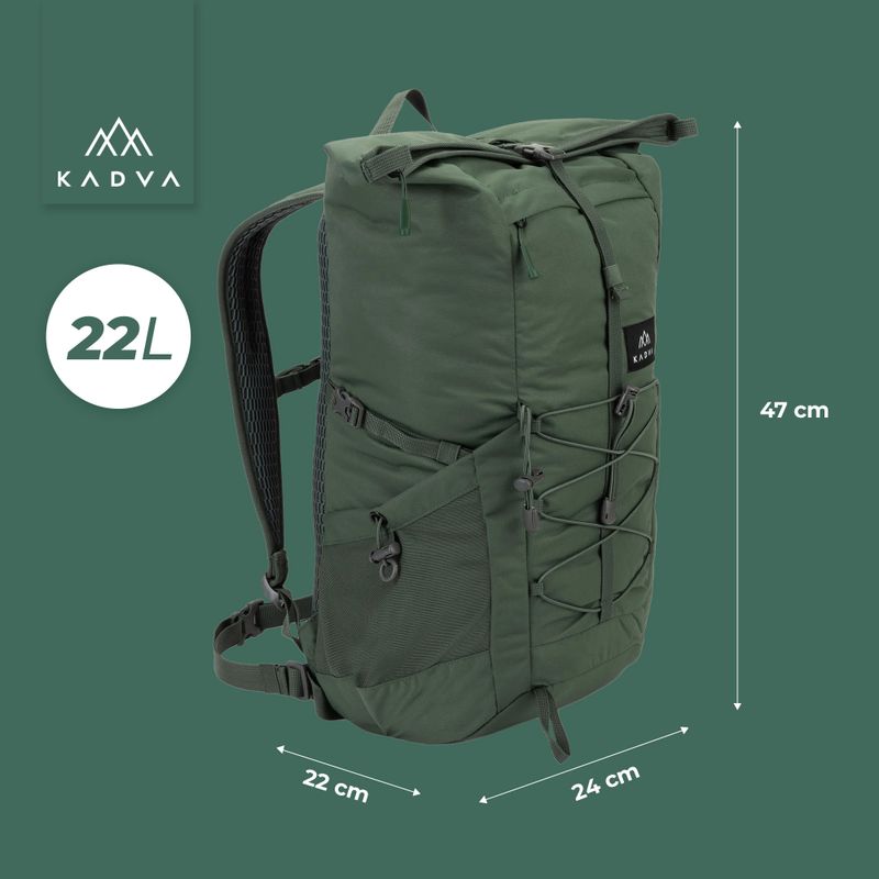 KADVA CityQuest városi hátizsák 22 l zöld 24