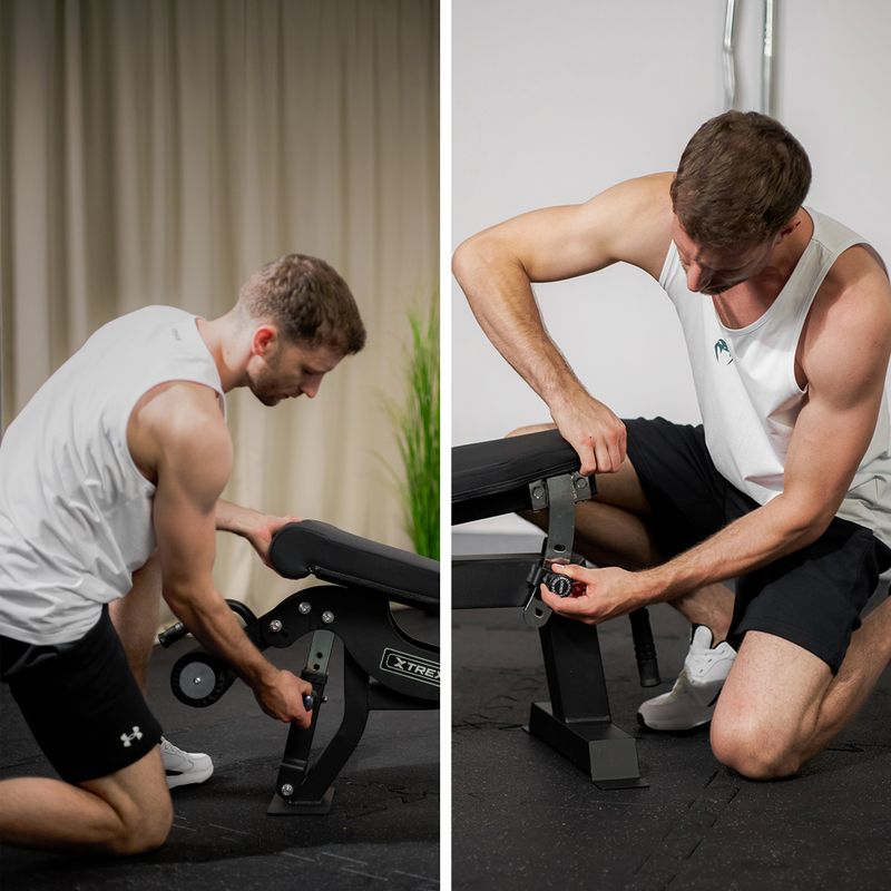 XTREXO B750 állítható edzőpad fekete színben 12