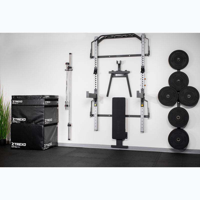 TREXO Mercury fali ketrec paddal és tányértartóval fekete színben 10