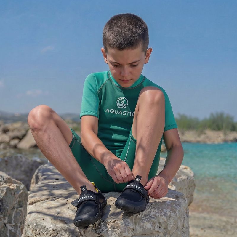 Gyerek vízi cipő AQUASTIC Reef T fekete 4