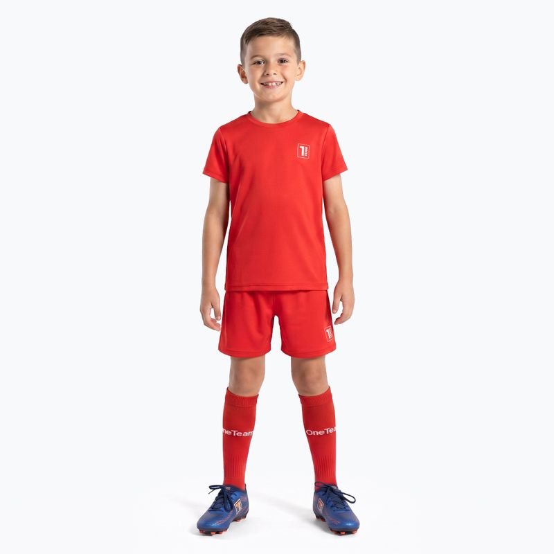Gyerek futball szett OneTeam Precision Set mez és rövidnadrág piros