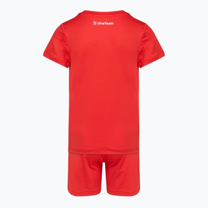 Gyerek futball szett OneTeam Precision Set mez és rövidnadrág piros 7