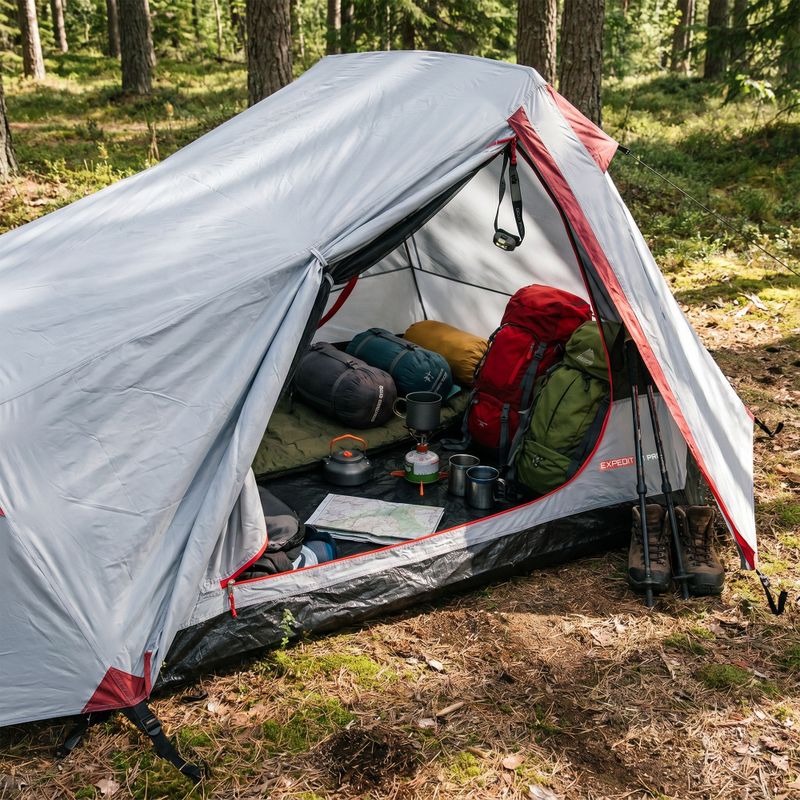 KADVA 2.1 Pro szürke kempingsátor 22