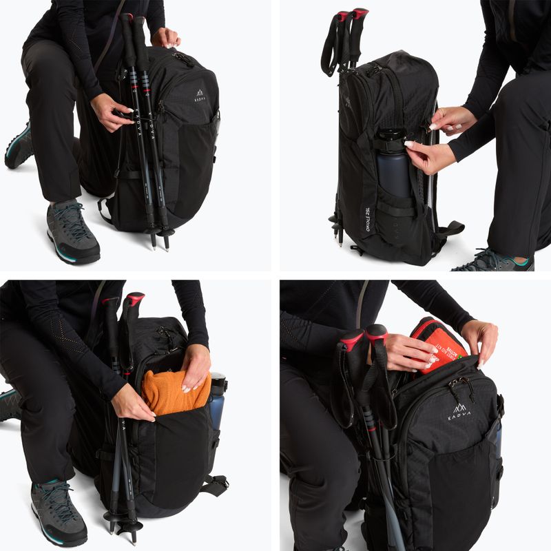 KADVA Okole 25 l fekete túrahátizsák 13