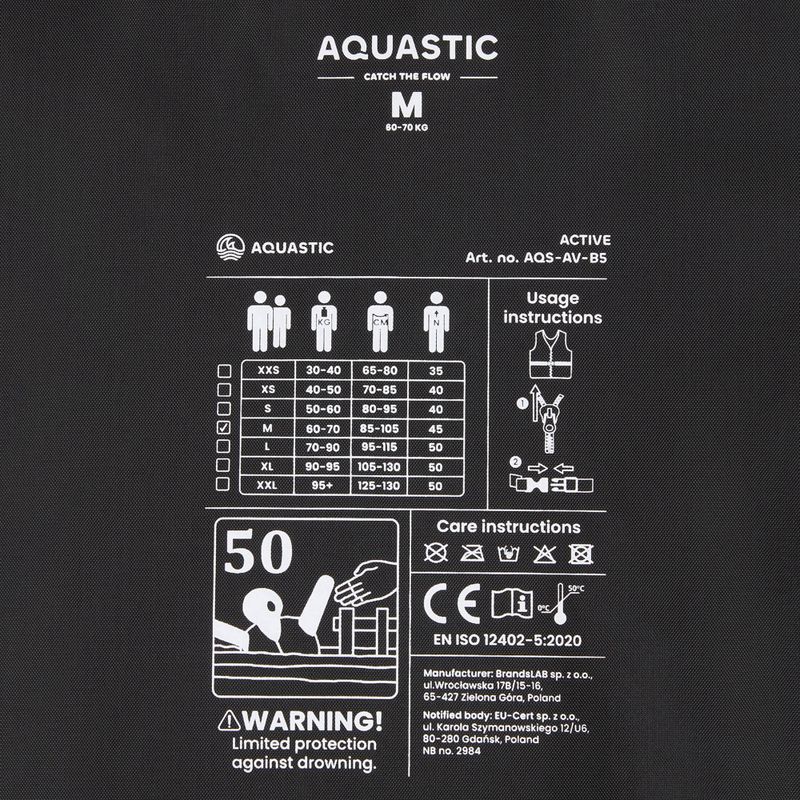 AQUASTIC Active 50N biztonsági mellény fekete 6