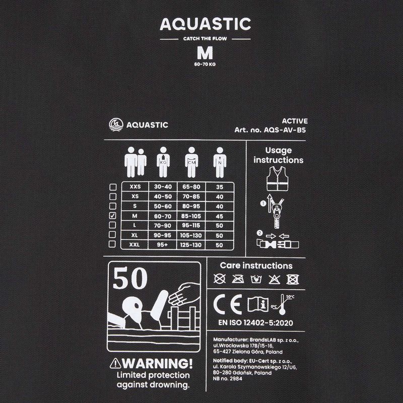 AQUASTIC Active 50N sárga biztonsági mellény 7