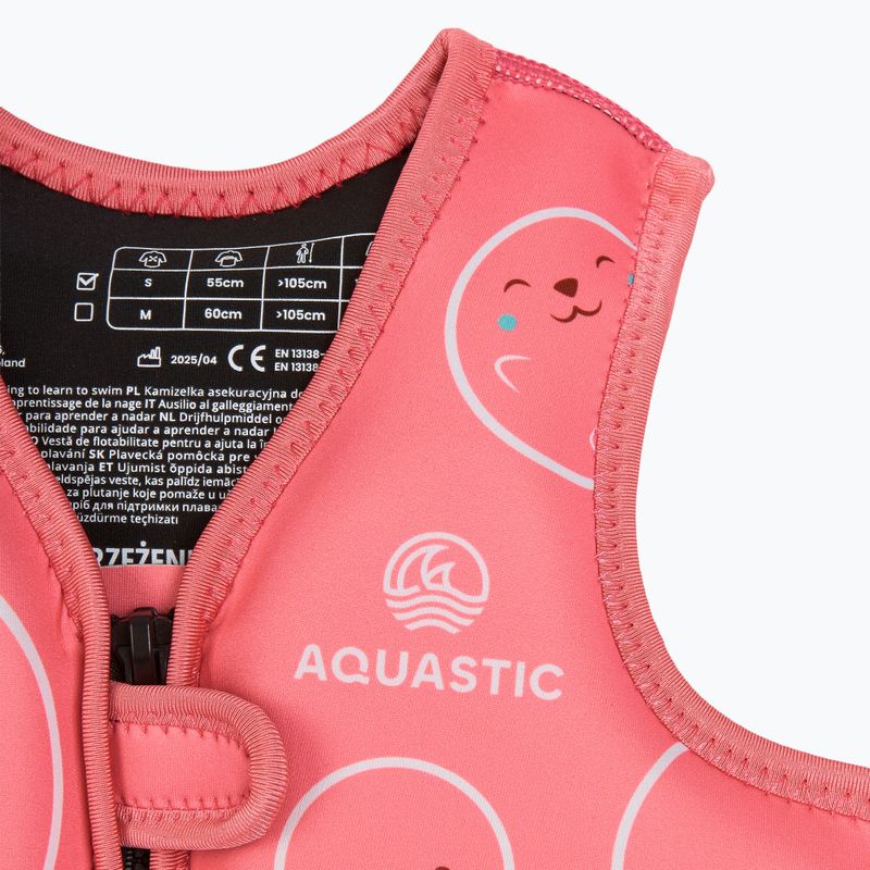 AQUASTIC Junior gyermek úszómellény rózsaszínű 3