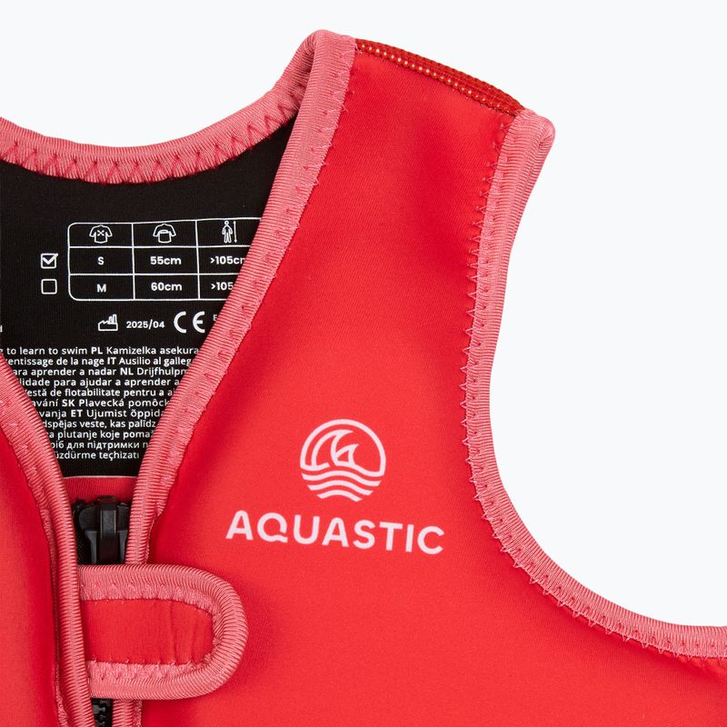 AQUASTIC Junior gyermek biztonsági mellény sötét rózsaszínű 6