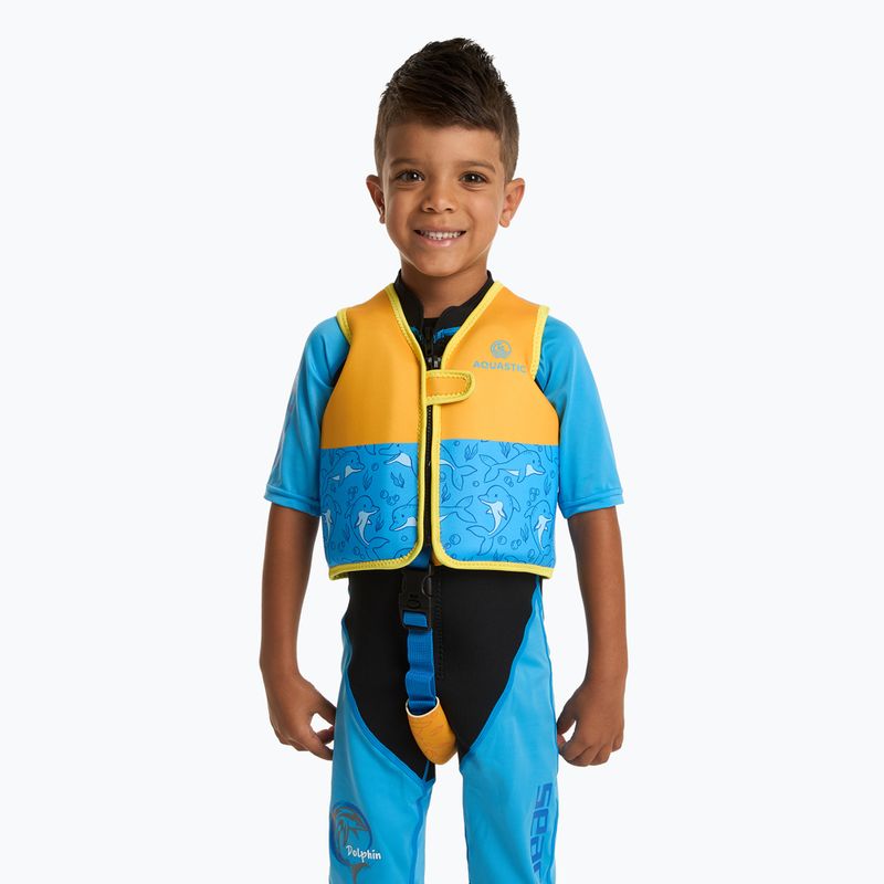 AQUASTIC Junior gyermek biztonsági mellény kék 2