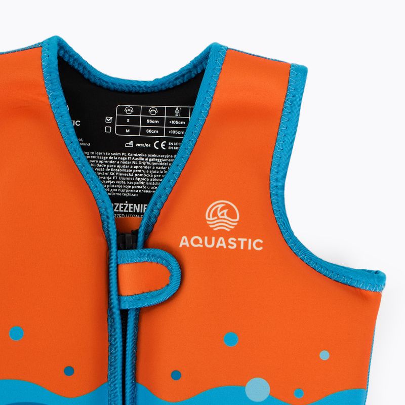 AQUASTIC Junior gyermek biztonsági mellény narancs színben 3