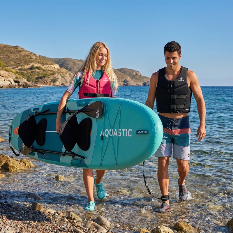 Deszka szett SUP felfújható AQUASTIC Tourer 12'0" 2-os zöld 22