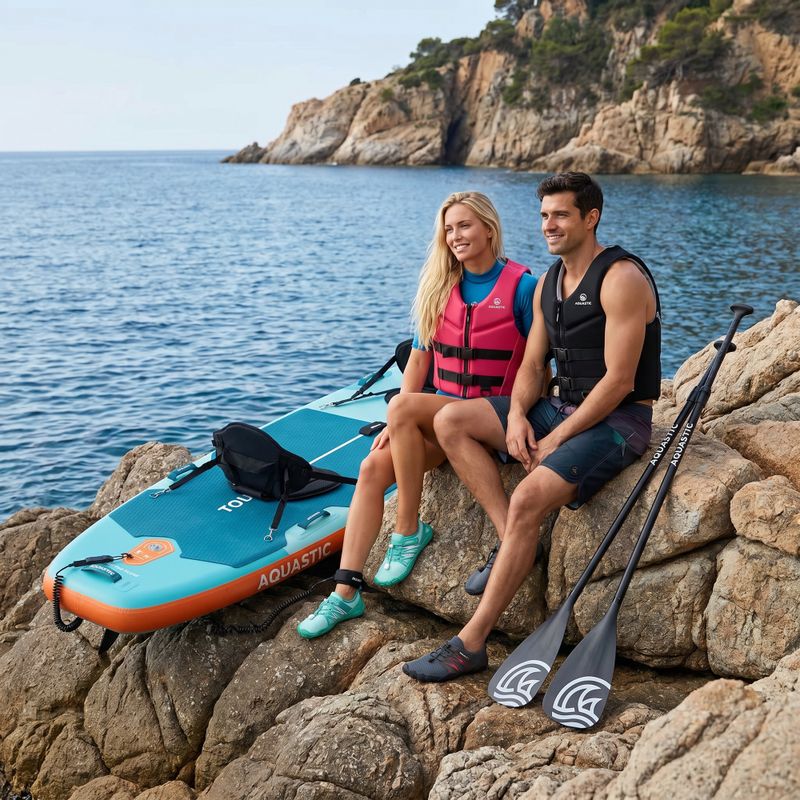 Deszka szett SUP felfújható AQUASTIC Tourer 12'0" 2-os zöld 24