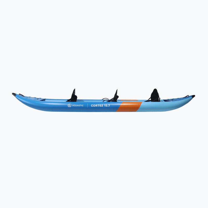 Háromszemélyes felfújható kajak AQUASTIC Cortez 15'7" hybrid blue 5