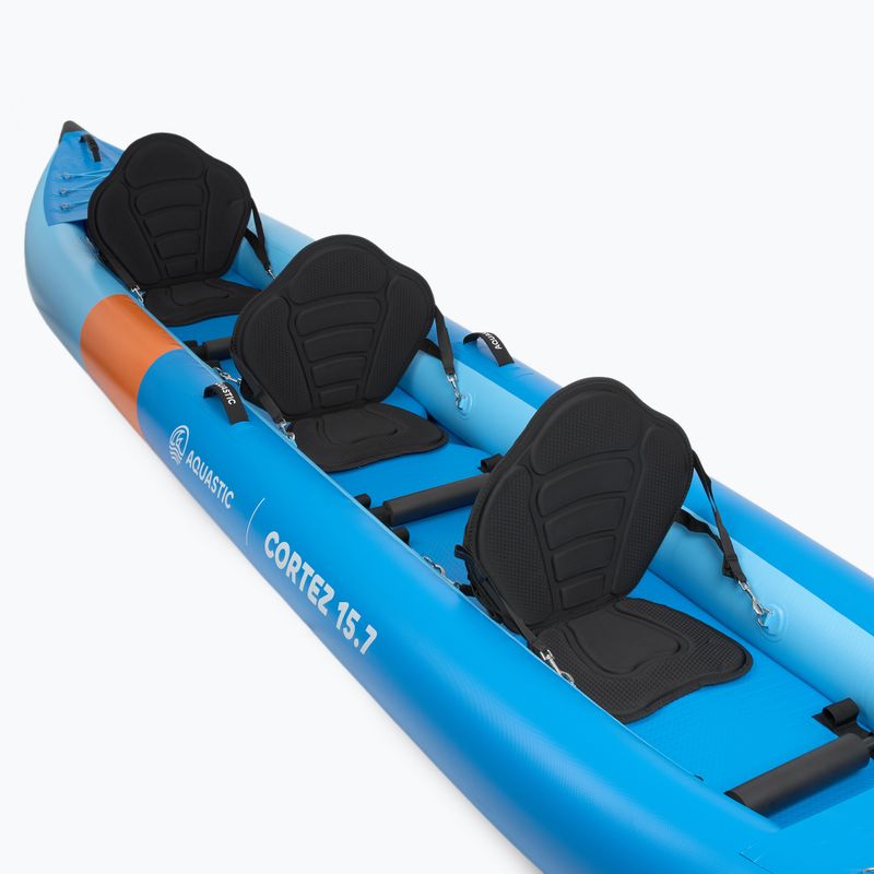 Háromszemélyes felfújható kajak AQUASTIC Cortez 15'7" hybrid blue 11