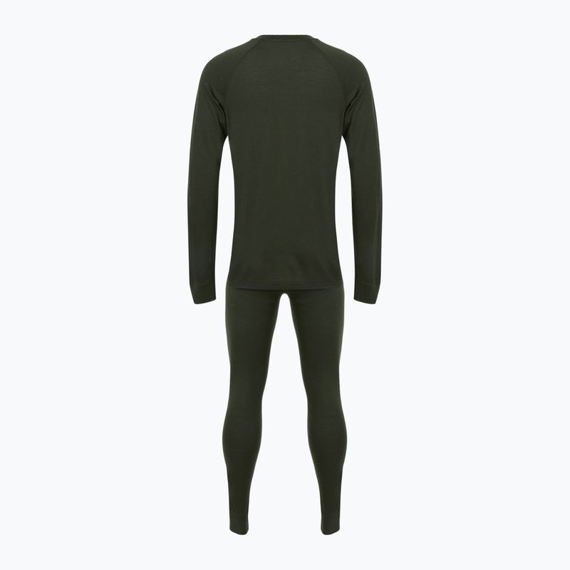 Férfi WOOLCANO Merino 100% termikus fehérnemű szett SET0540 zöld 12