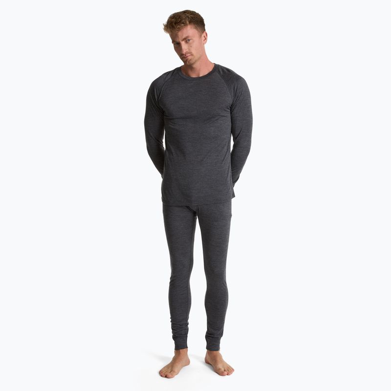 Férfi 100% WOOLCANO MERINO termikus melegítő pulóver TOP0538 szürke 2