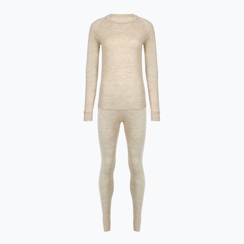 Női WOOLCANO Merino 100% SET0543 thermo fehérnemű szett bézs 10