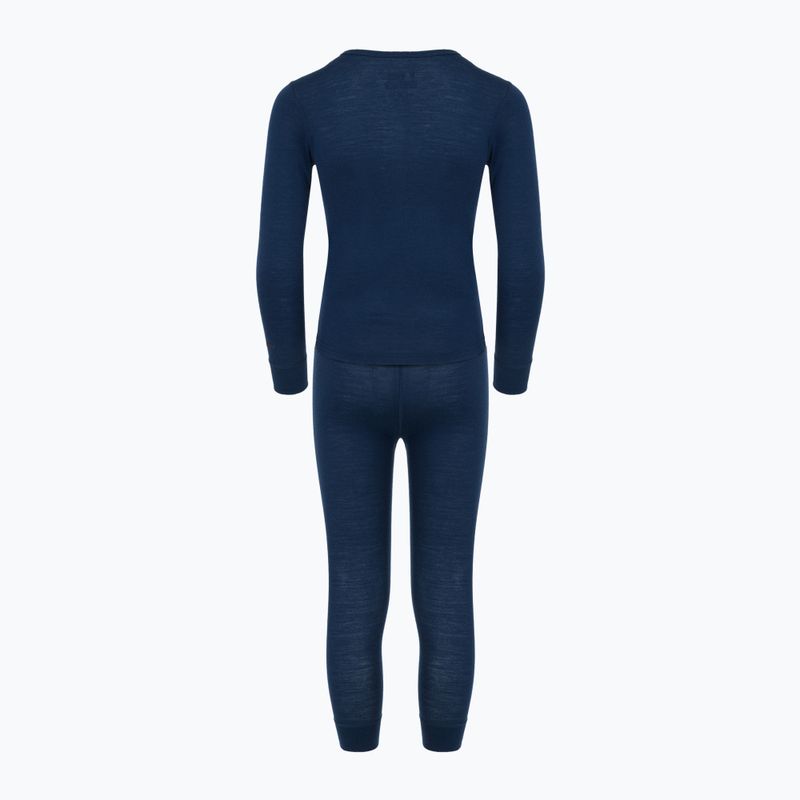 Gyermek termikus fehérnemű szett WOOLCANO Merino 100% SET0683 tengerészkék 3