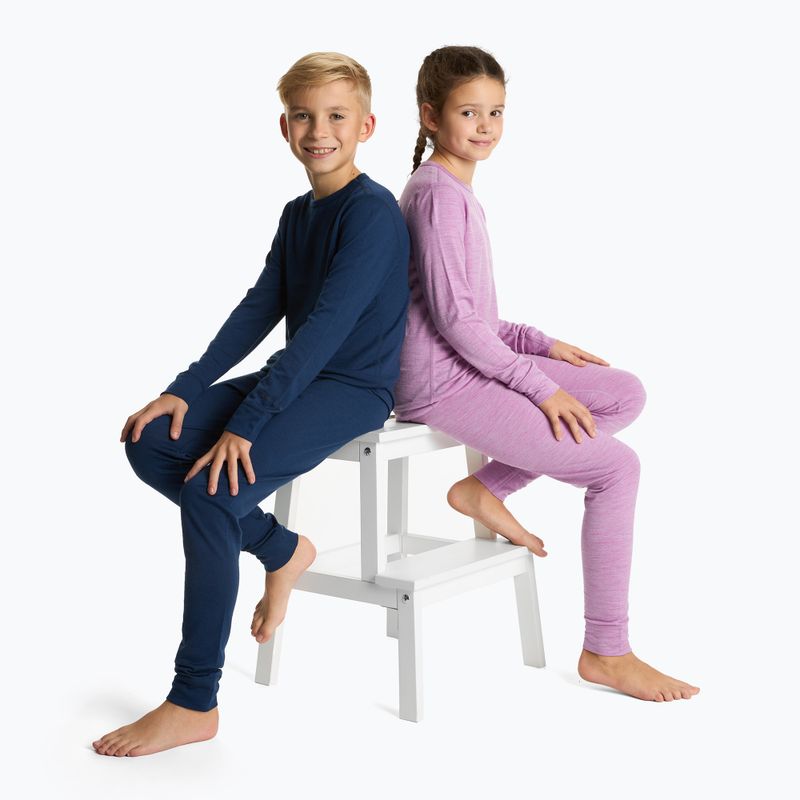 Gyermek termikus fehérnemű szett WOOLCANO Merino 100% SET0683 tengerészkék 10