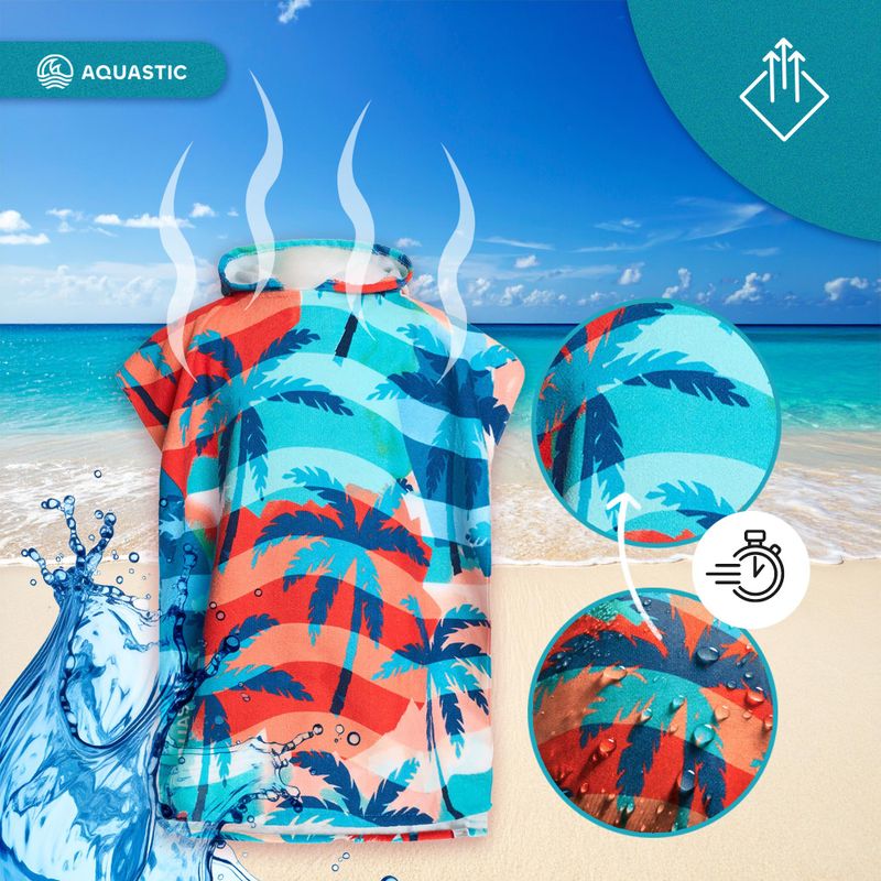 AQUASTIC Sunny JR pálmafás gyermek poncsó 9