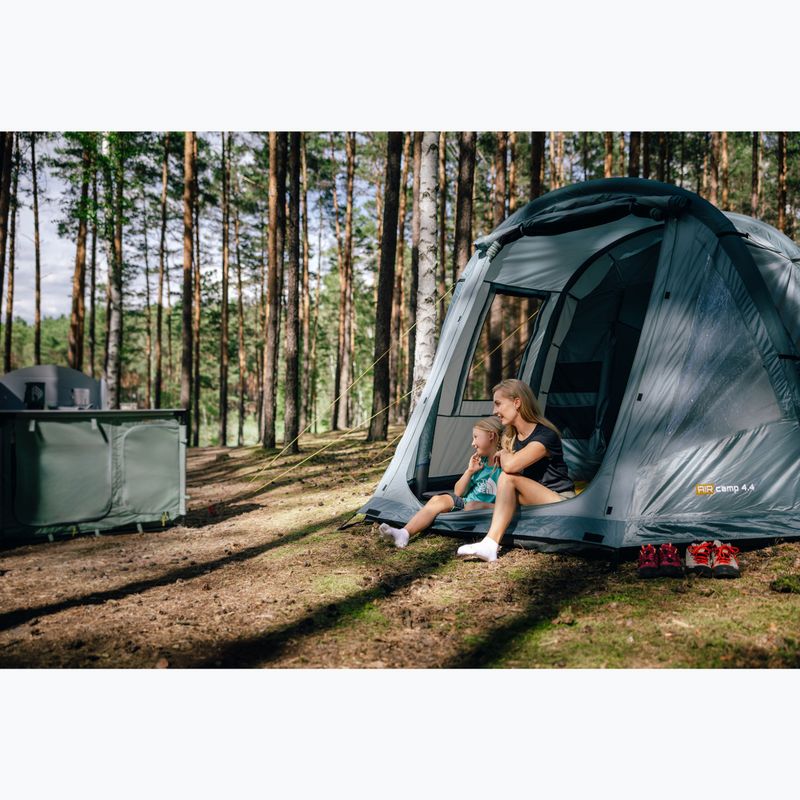 Felfújható 4 személyes KADVA AIRcamp 4.4 zöld sátor 24
