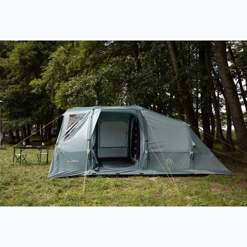 Felfújható 6 személyes kempingsátor KADVA AIRcamp 6.24 zöld 28