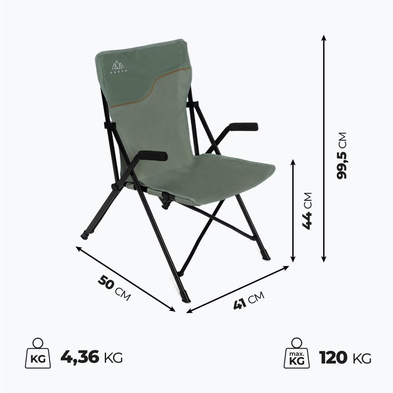 KADVA CAMPchair 1.0 zöld túraszék 16