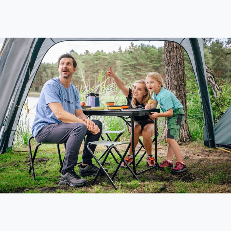 Összecsukható kempingasztal + székek KADVA CAMPtable szett 4-6 fő részére, szürke 5