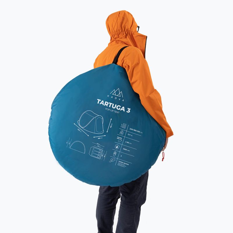 3 személyes KADVA Tartuga 3 kempingsátor kék 15