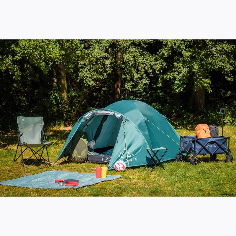 3 személyes KADVA CAMPdome 3 zöld kempingsátor 6