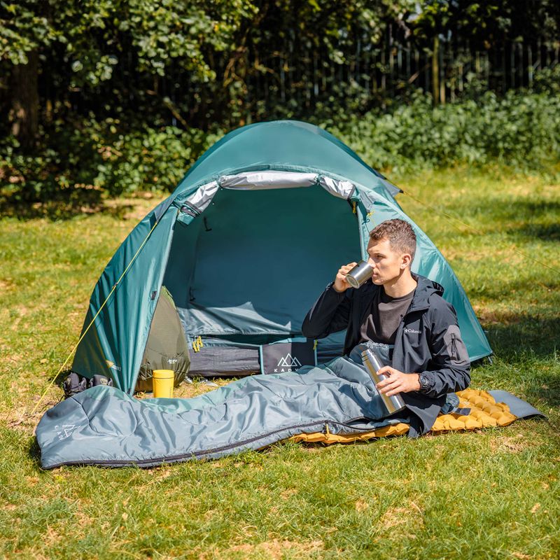 3 személyes KADVA CAMPdome 3 zöld kempingsátor 11