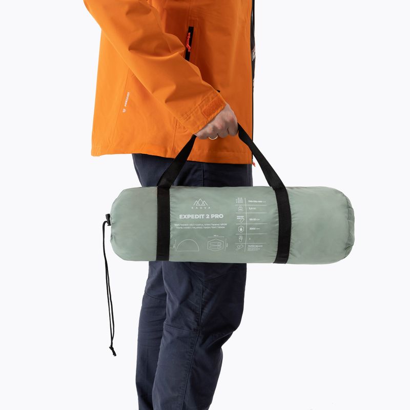 Ultrakönnyű 2 személyes trekking sátor KADVA EXPEDIT 2 PRO szürkészöld 18