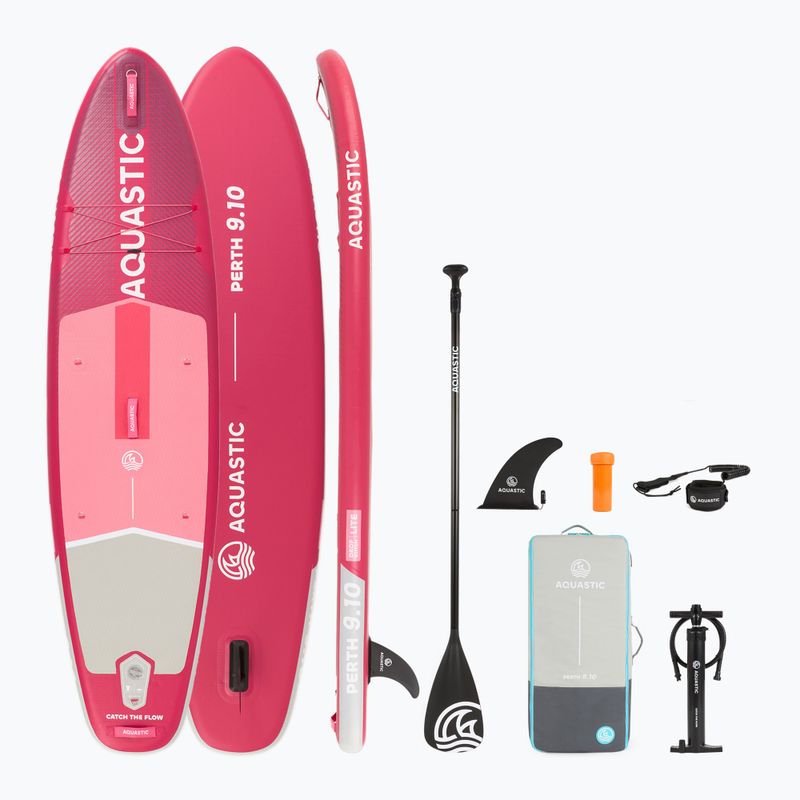 Felfújható SUP deszka szett AQUASTIC Perth 9'10" pink