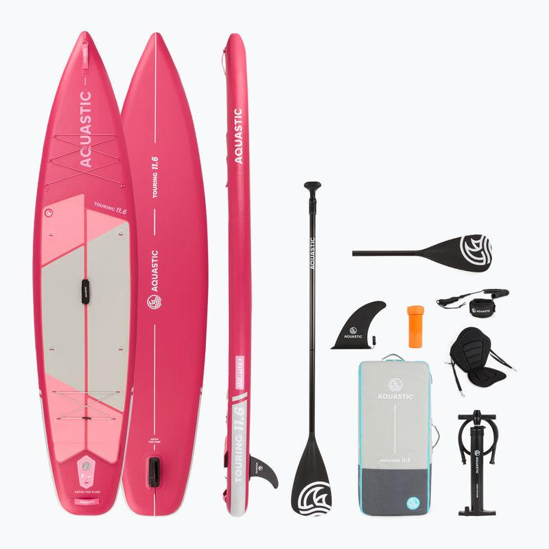 Felfújható SUP deszka szett AQUASTIC Touring 11'6" pink