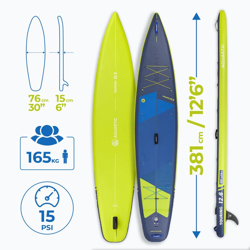 SUP AQUASTIC Touring deszka 12'6" sötétkék 20