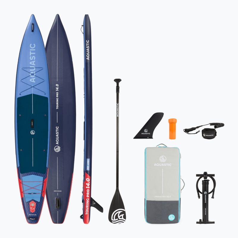 Felfújható SUP deszka szett AQUASTIC Touring Pro 14'0" dark blue