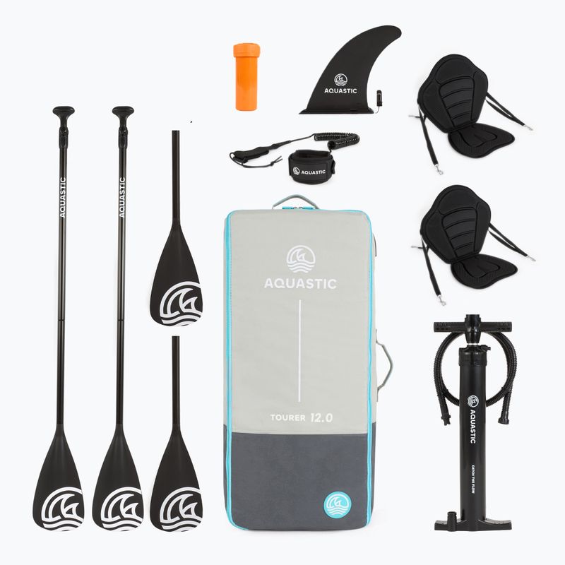 Felfújható SUP deszka szett AQUASTIC Tourer 12'0" 2-os blue 19