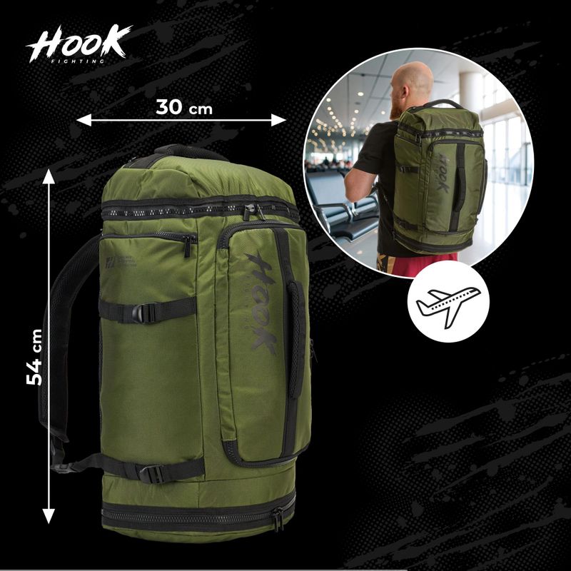Hátizsák HOOK FIGHTING Training 2w1 Duffel Bag 30 l zöld 17